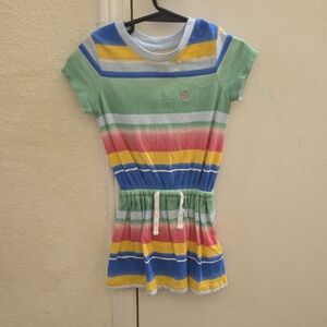 Polo by Ralph Lauren Jersey Tie Front Dress Multi Striped Dress